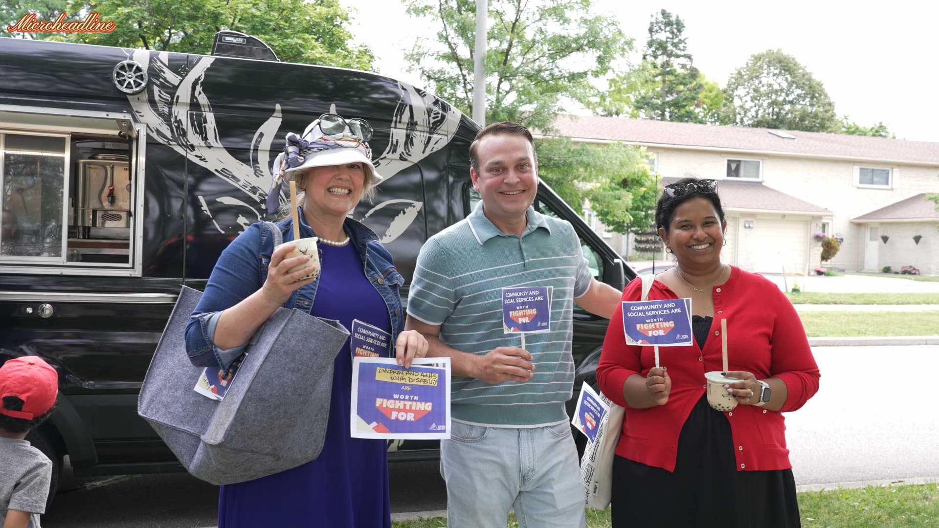 Christopher Mammoliti with community advocates at a local event