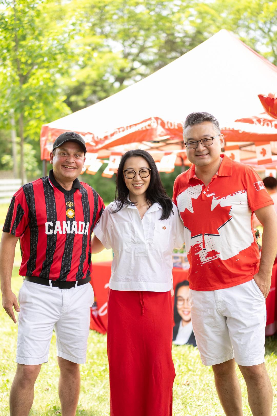 Christopher Mammoliti celebrating Canada Day with neighbours